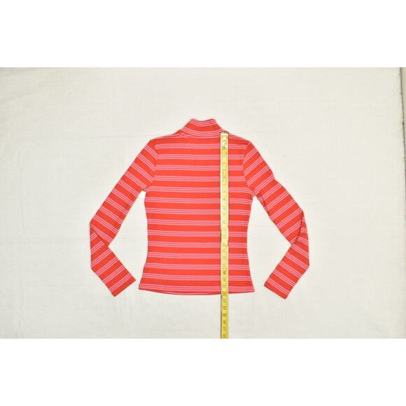 Maeve Anthropologie Sweater Womens Small Pink Striped Turtleneck Long Sleeve Top - Picture 5 of 8
